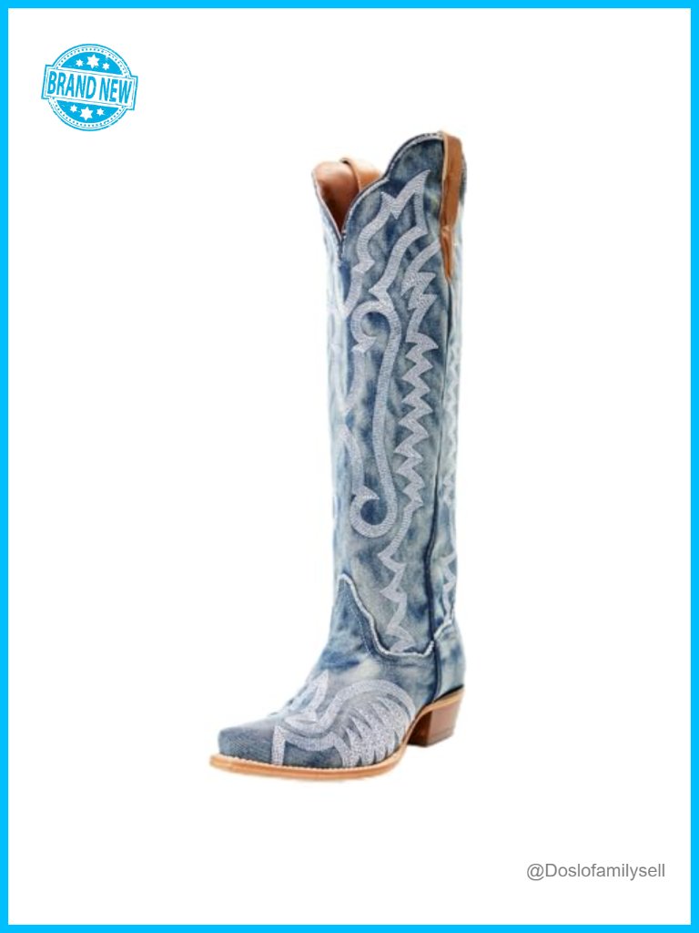 Mid-Calf Western Cowboy Boots With Pointed Toe And Side Zip